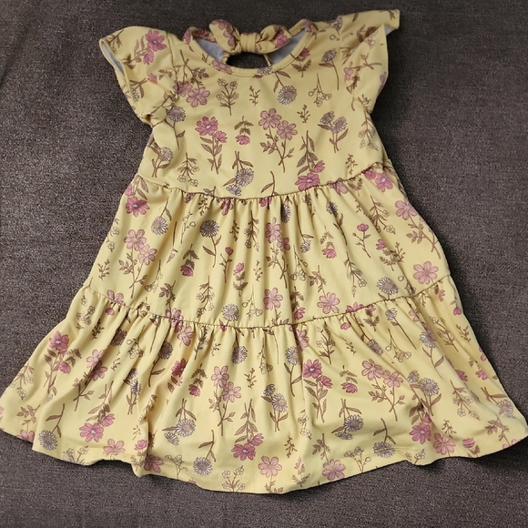 btween Other - btween Yellow and Pink Floral Kids Dress